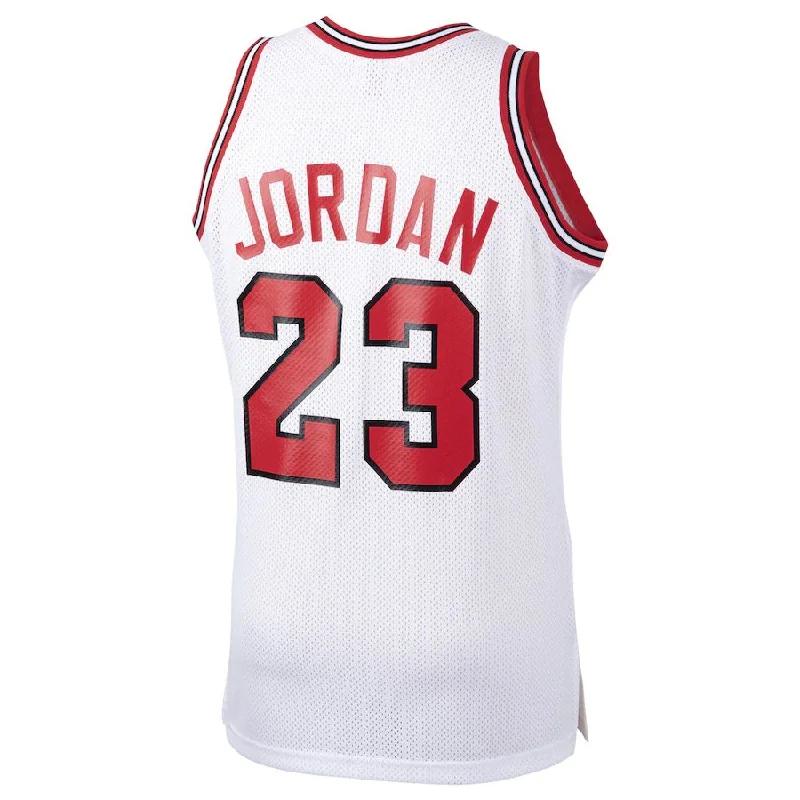 Custom basketball jersey with player details on the back-C.Bulls #23 Michael Jordan Mitchell & Ness 1984-85 Hardwood Classics Rookie Authentic Jersey White Stitched American Basketball Jersey