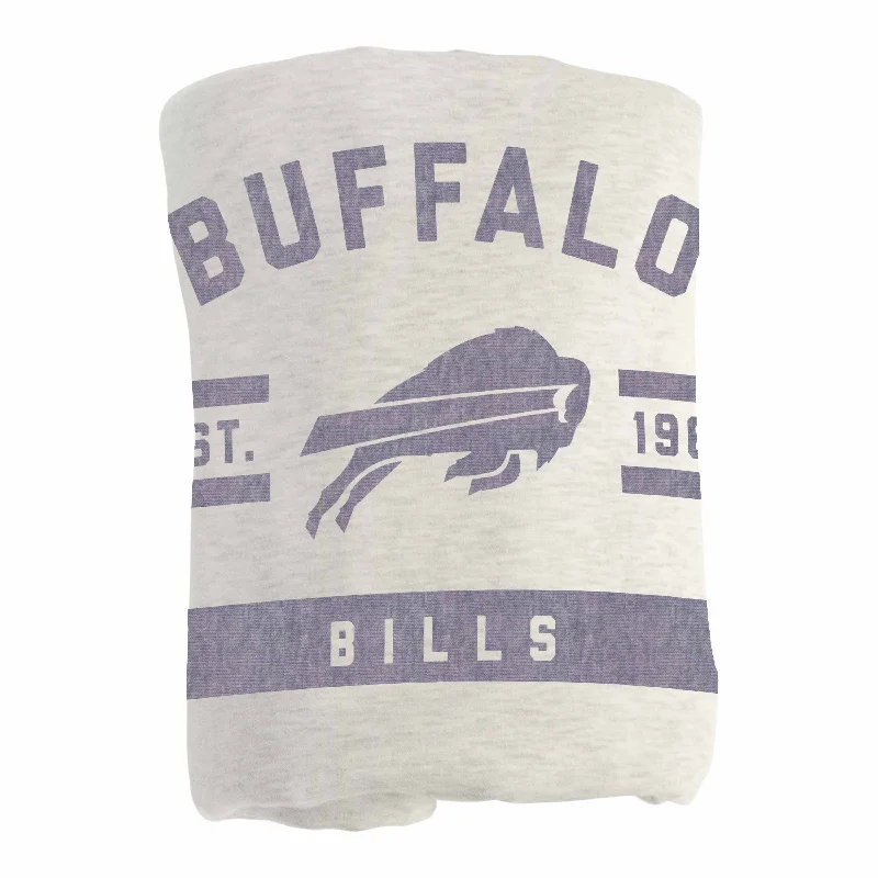 Custom team blankets for outdoor sports events-Buffalo Bills Oatmeal Sweatshirt Blanket