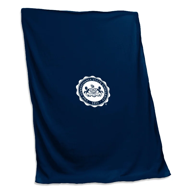 Sports team-themed towels for bathroom decor-Penn State Erie, The Behrend College Custom Screened Sweatshirt Blanket