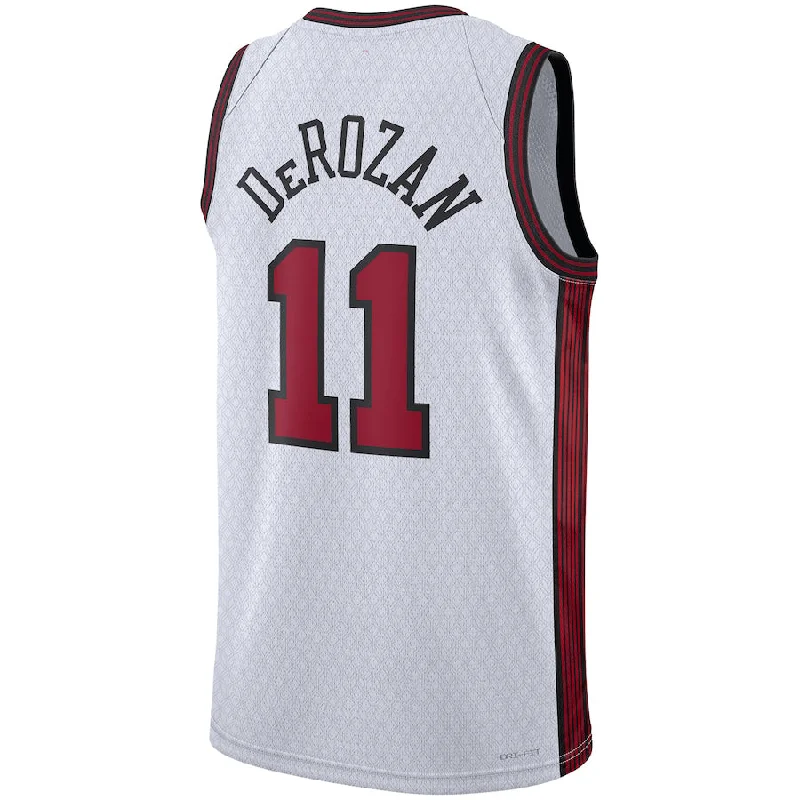 Basketball jersey for training with breathable design-C.Bulls #11 DeMar DeRozan Unisex 2022-23 Swingman Jersey City Edition White Stitched American Basketball Jersey