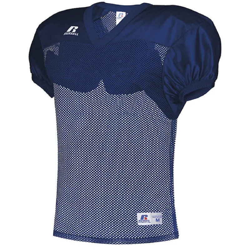 Rugby jerseys with high-stretch fabric for comfort-Russell Athletic Mesh Practice Football Jersey - 3XLarge