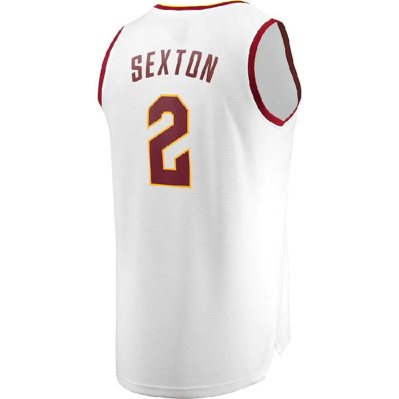 Custom basketball jersey for game day wear-C.Cavaliers #2 Collin Sexton Fanatics Branded Fast Break Replica Player Jersey White Association Edition Stitched American Basketball Jersey