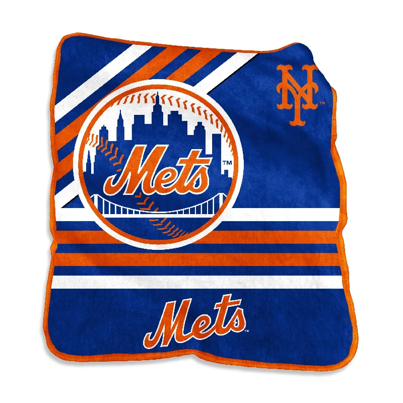 Team-themed throw pillows for couches and beds-New York Mets Raschel Throw