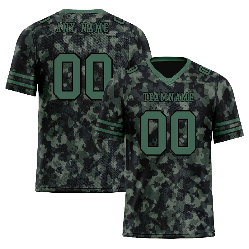 Custom soccer jersey with textured fabric for comfort-Custom Camo Personalized Authentic Football Jersey FBJ02-D06112