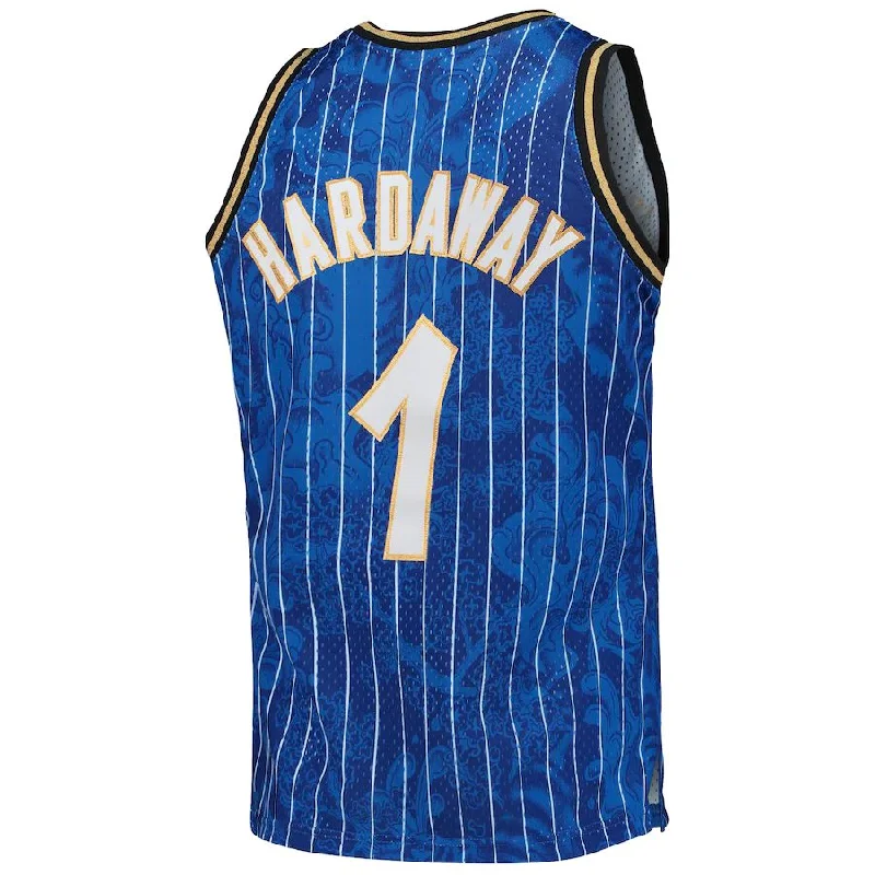 Personalized basketball jersey for gym wear-O.Magic #1 Penny Hardaway Mitchell & Ness Hardwood Classics 1994-95 Lunar New Year Swingman Jersey Blue Stitched American Basketball Jersey