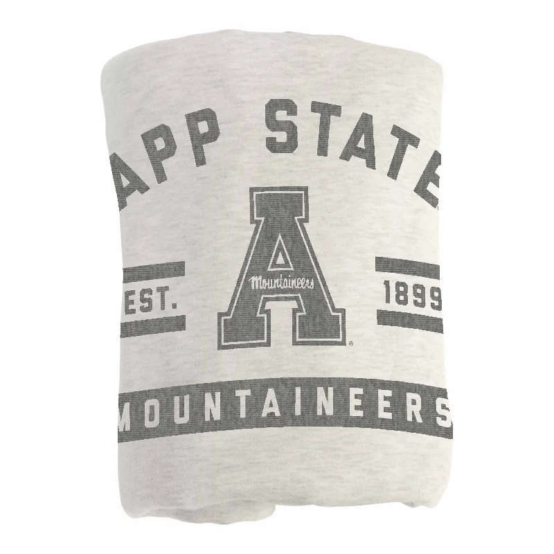 Team wall art for sports-themed bedrooms-Appalachian State Oatmeal Sweatshirt Blanket