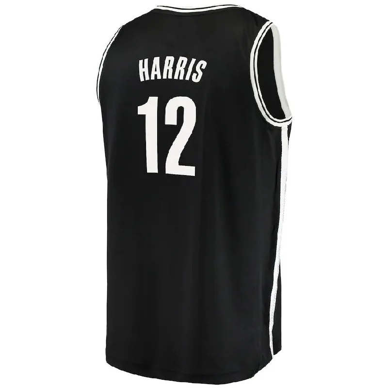 Basketball jersey with player number and sponsor logo-B.Nets #12 Joe Harris Fanatics Branded 2022-23 Fastbreak Jersey City Edition White Stitched American Basketball Jersey