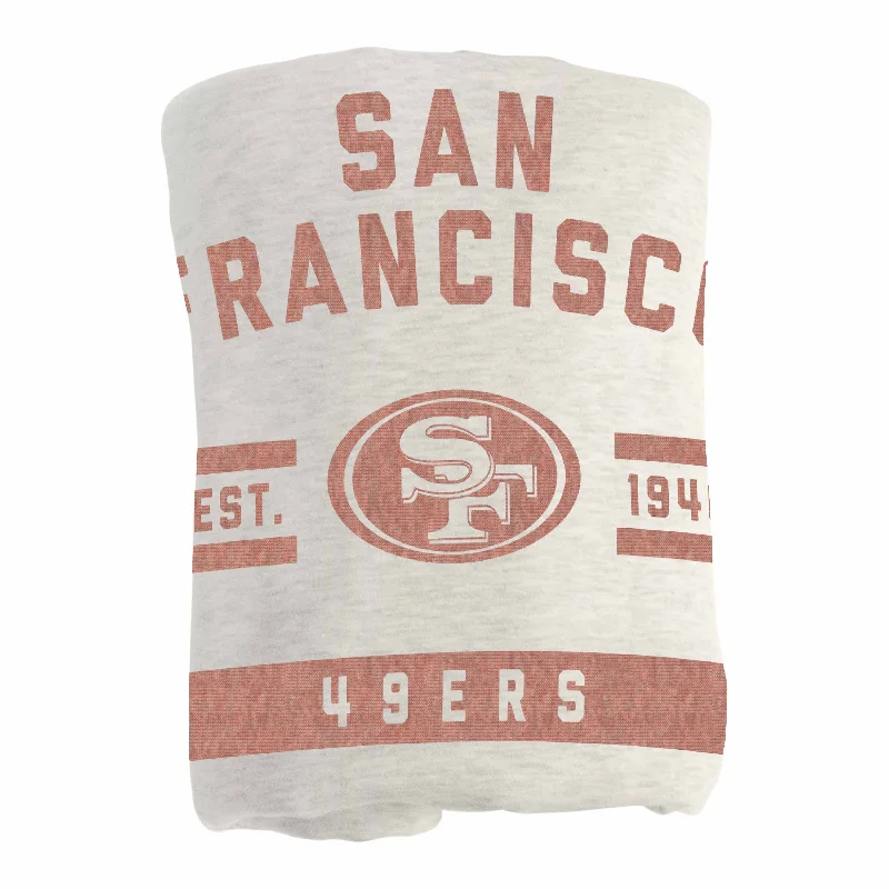 Sports team home textiles for bedroom decor-San Francisco 49ers Oatmeal Sweatshirt Blanket