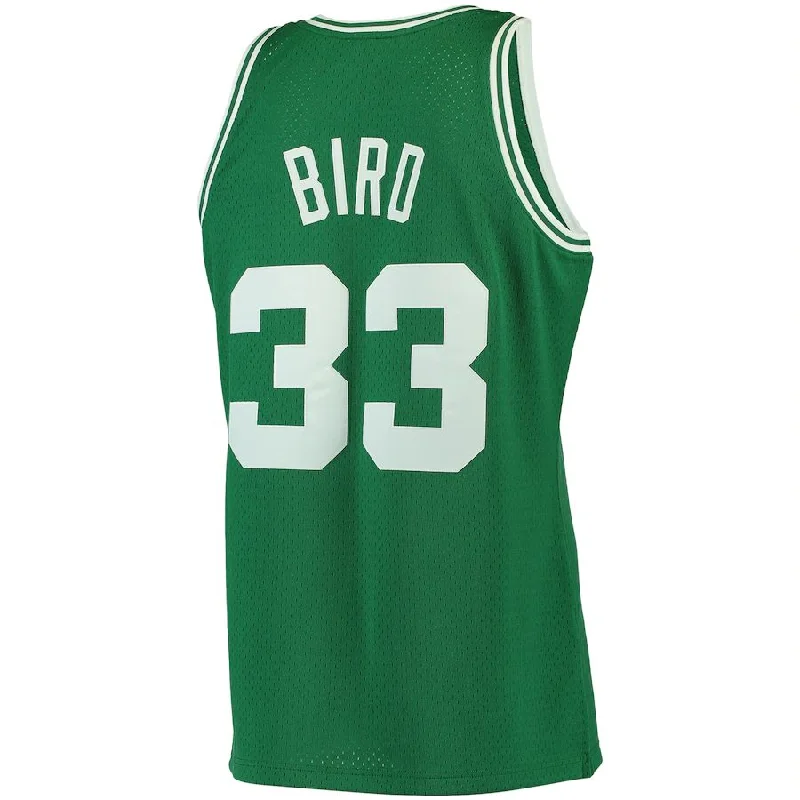 Custom basketball jerseys with team logos-B.Celtics #33 Larry Bird Mitchell & Ness Big & Tall Hardwood Classics Jersey Kelly Green Stitched American Basketball Jersey