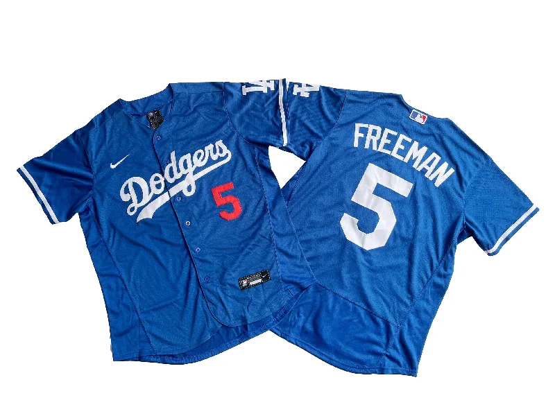 Baseball jersey with breathable design for hot weather-Los Angeles Dodgers 5# Dodgers Freddie Flexbase  Royal Blue Jersey