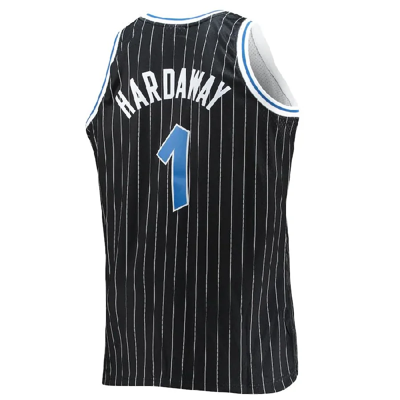 Custom basketball jersey with full-button design for classic style-O.Magic #1 Penny Hardaway Mitchell & Ness Big & Tall 1994-95 Hardwood Classics Swingman Jersey Black Stitched American Basketball Jersey