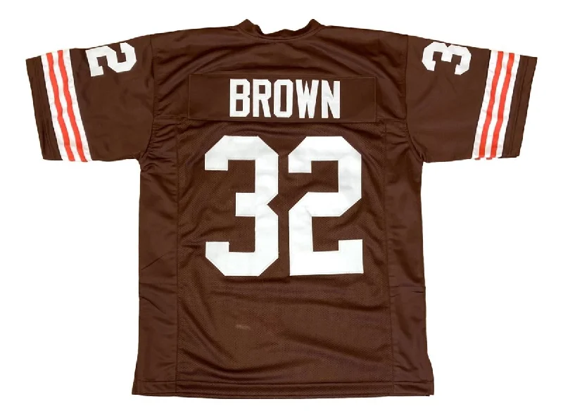 Soccer jersey with side panels for extra airflow-Jim Brown Cleveland Brown Football Jersey