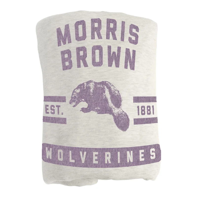 Team logo cushions for home decor-Morris Brown College Sublimated Sweatshirt Blanket