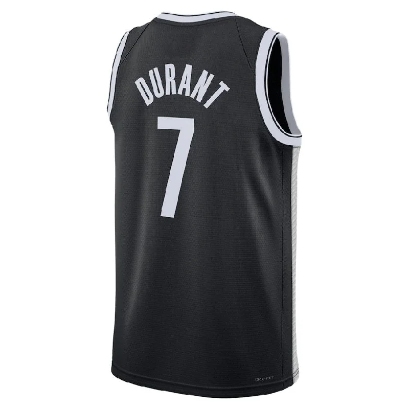 Custom basketball jersey with full-button design for classic style-B.Nets #7 Kevin Durant Unisex 2022-23 Swingman Jersey Icon Edition Black Stitched American Basketball Jersey