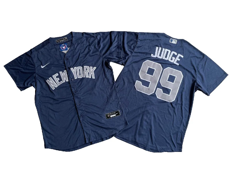 Custom baseball jersey for team players-Men's New York Yankees 99# Aaron Judge Navy Alternate Replica Player Name Jersey